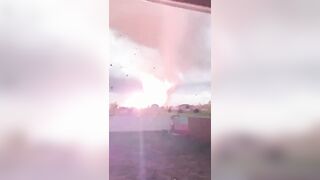 Man continues to film Andover Tornado right up untill it swa