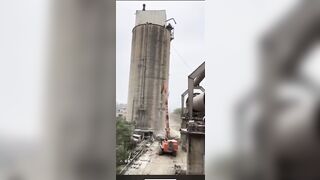 Factory building demolition gone wrong