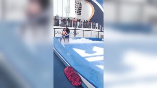 To enjoy a water slide