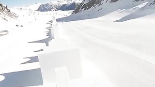 HMRB while I snowboard down this insane geometric shaped tra