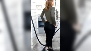 Milf Putting In Gas At The Gas Station