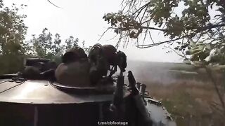 POV of Russian BMP-3 hit by Ukrainian forces