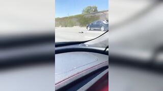 Controlling a RC car in the middle of a busy highway.