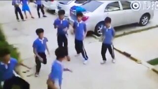 Bullies gang up on kid, doesn't go as planned.