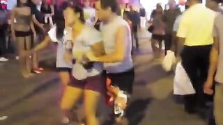 Thai women beat american tourist for groping