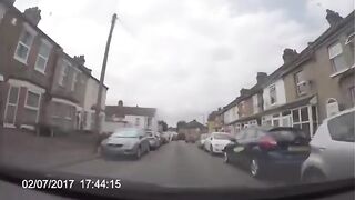 Idiot on moped tries to commit insurance fraud