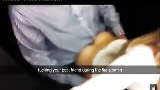 Fucking your best friend during the fire alarm