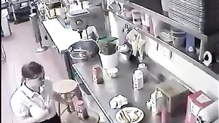 Waitress puts hotdog in her vagina before serving it