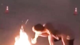 Bonfire lit bong hit