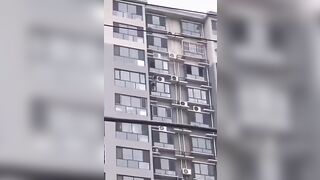 Lady Falls From Building, Guess She Wanted To…?
