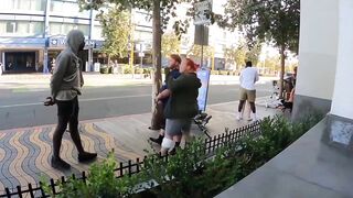 Random street fight, black gay vs fat white