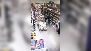 Store Customer Buried By Falling Toilet Paper