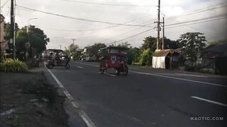 Tricycle - motorbike accident in Philippines....