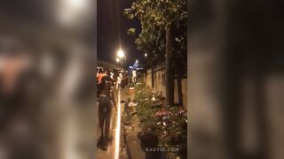 Mob Smashes Guy With Bottles, But He Won't Go Down