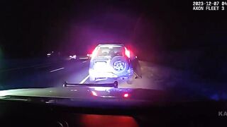 Georgia police officer nearly hit by car