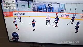 Hockey Coach Punching Rival Team Coach In The Face