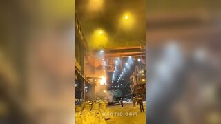 Steel Factory Fire