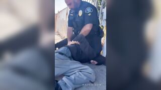 California cop on leave after video shows him pressing knee on teen's head