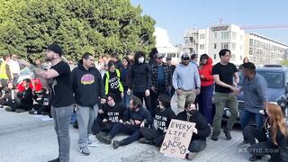 Protestors Block Freeway in Los Angeles