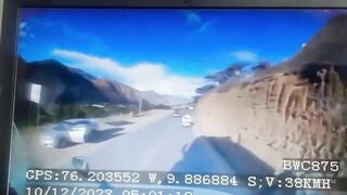 Moment Of Deadly Head On Crash In Peru