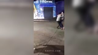 Brothers Involved In The Street Fight After Dispute In The Bar in Mexico