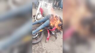 Motorcycle Thieves Burn Bright In Kenya