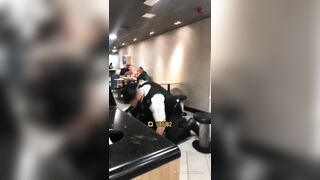 Female officer almost break resisting suspect's arm with a Jiu-Jitsu move