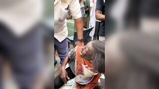 Old Woman Punched In The Face For Stealing From Market In Ghana