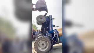 Indian Farmer Killed By Own Tractor