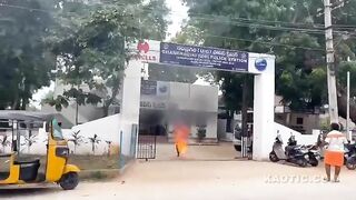 Betrayed Man Sets Himself Ablaze In Front Of Police Station