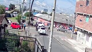 Motorcycle accident in Colombia