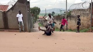 Nigerian Thief Dragged Into Street For A Lesson