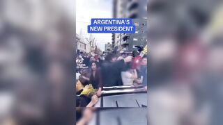 Far-right Neo Libertarian Javier Milei Celebrates Winning Argentinas Presidental Election