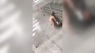 Naked Woman Takes On Police At Santiago Airport