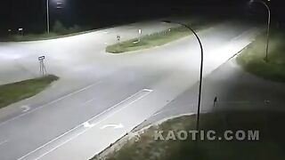 Truck collision leads to a fireball