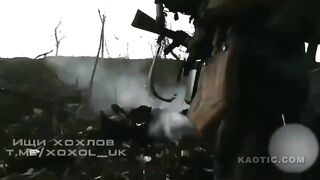 Ukrainian soldiers are advancing, first-person video
