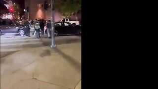 Pro palestinians beat Jews On The Way To A Screening Of The Oct 7th Attacks In Los Angeles Hosted By Gal Gadot