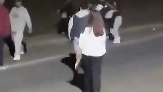 Dude Slammed Against The Curb During Fight In The Philippines