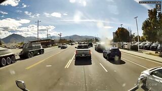 Dashcam video shows fiery crash in Utah