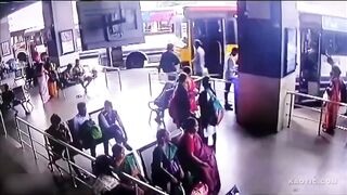 Bus Overshoots Platform Killing 3 In India
