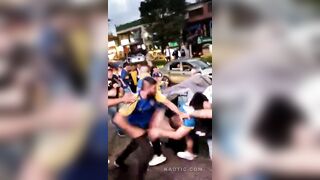 Argentina VS Colombia Soccer Fans Fight In Brazil