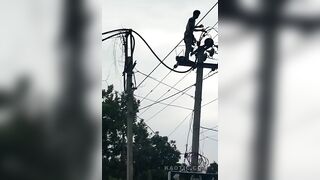 Depressed Man Zapped By The Live Wire