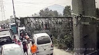 Pedestrian bridge collapses