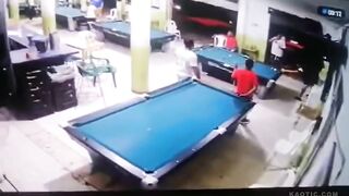 Another One Down During Pool Game