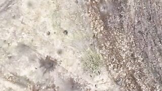 Soldier gets ass fried by drone bomb