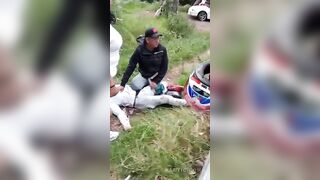 Mexican Motorcyclist In Foot Losing Accident Video