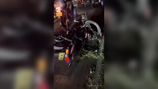 A man is run over on during a Halloween parade.