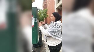 Another NYC Protestor Ripping Down Hostage Posters