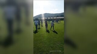 Funny fight on soccer field