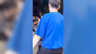 African-American males fight amongst themselves and attack locals in Seoul, South Korea....